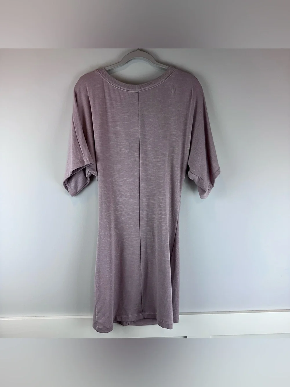Daily Practice Anthropologie Pink Purple Casual Side-Twist Tee Dress Size Medium